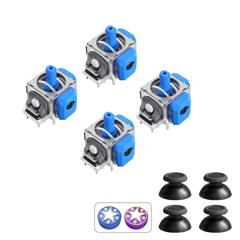 AKNES HallPi TMR Joystick Replacement for DualSense PS5 / PS5 Edge Controller, Anti-Drift Stick Repair Accessories for Playstation 5 Controller, Thumbstick Caps Included - 2 Pairs - Image 1